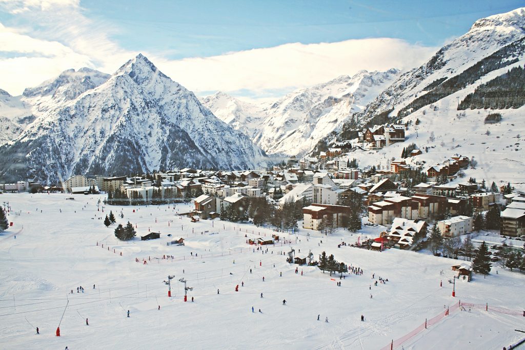 tation de ski en hiver